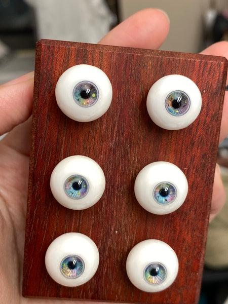14/6 mm Doll eyes (1/3 scale) - ‘Kaleidoscope’