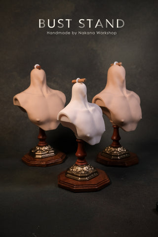 1/4 Male Bust Stand (Wooden base)