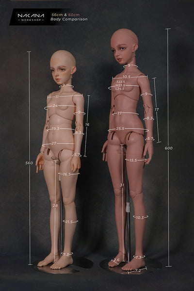 60cm Femal Doll Body