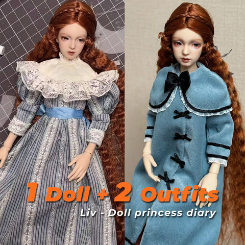 OOAK Handwork 'Liv' 1/6 BJD fullset styling - Doll princess diary