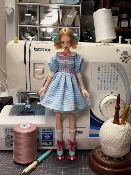 OOAK Handwork 'Liv' 1/6 BJD fullset styling - Roller girl
