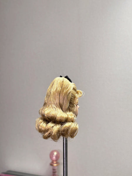 OOAK Handwork 'Blond Barbie' Wig for 1/6 Liv