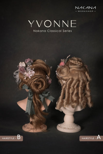 OOAK Handwork 'Classical Rose' Girls Mid-length Wig for 1/3 BJD