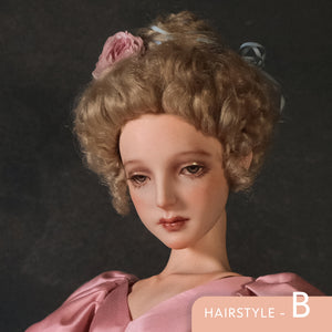 OOAK Handwork 'Panya Wig with Flowers' Hairstyle-B 1/3 BJD doll wigs