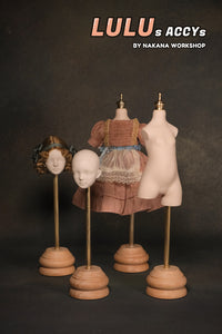 Lulu's wig stand & mannequin stand; 1/6 or 1/8 Doll Stand