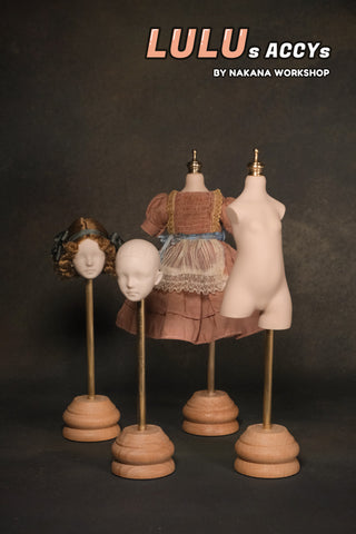 Lulu's wig stand & mannequin stand; 1/6 or 1/8 Doll Stand