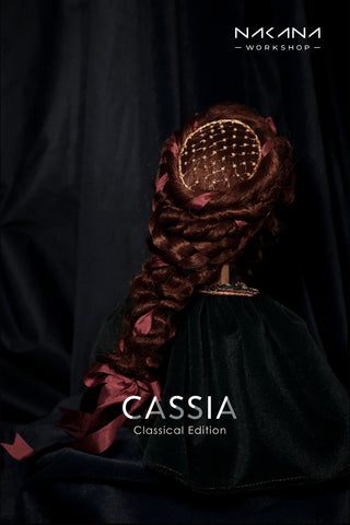 OOAK Handwork 'Duchess` mid-length braid' Wig for 1/3 BJD
