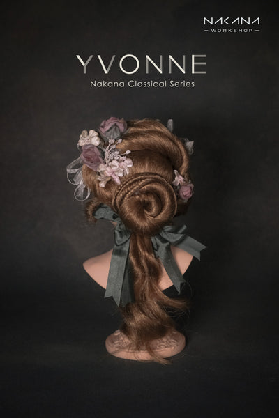 OOAK Handwork 'Classical Rose' Girls Mid-length Wig for 1/3 BJD