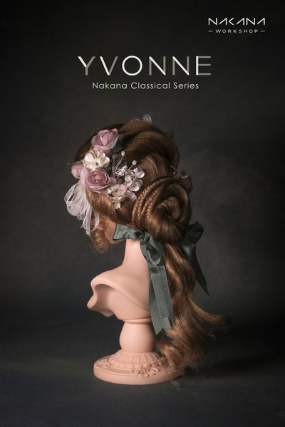 OOAK Handwork 'Classical Rose' Girls Mid-length Wig for 1/3 BJD