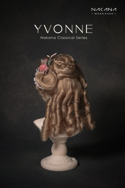 OOAK Handwork 'Classical Rose' Girls Mid-length Wig for 1/3 BJD