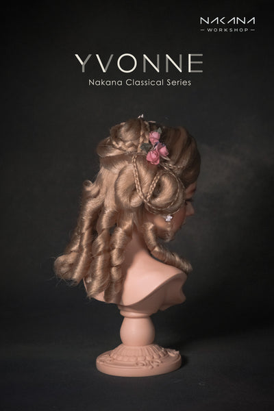 OOAK Handwork 'Classical Rose' Girls Mid-length Wig for 1/3 BJD